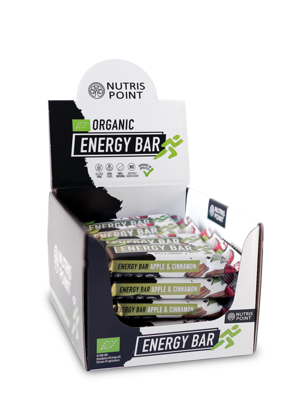 BOX - 20 x Organic Energy Bar MOVE - Apple & Cinnamon