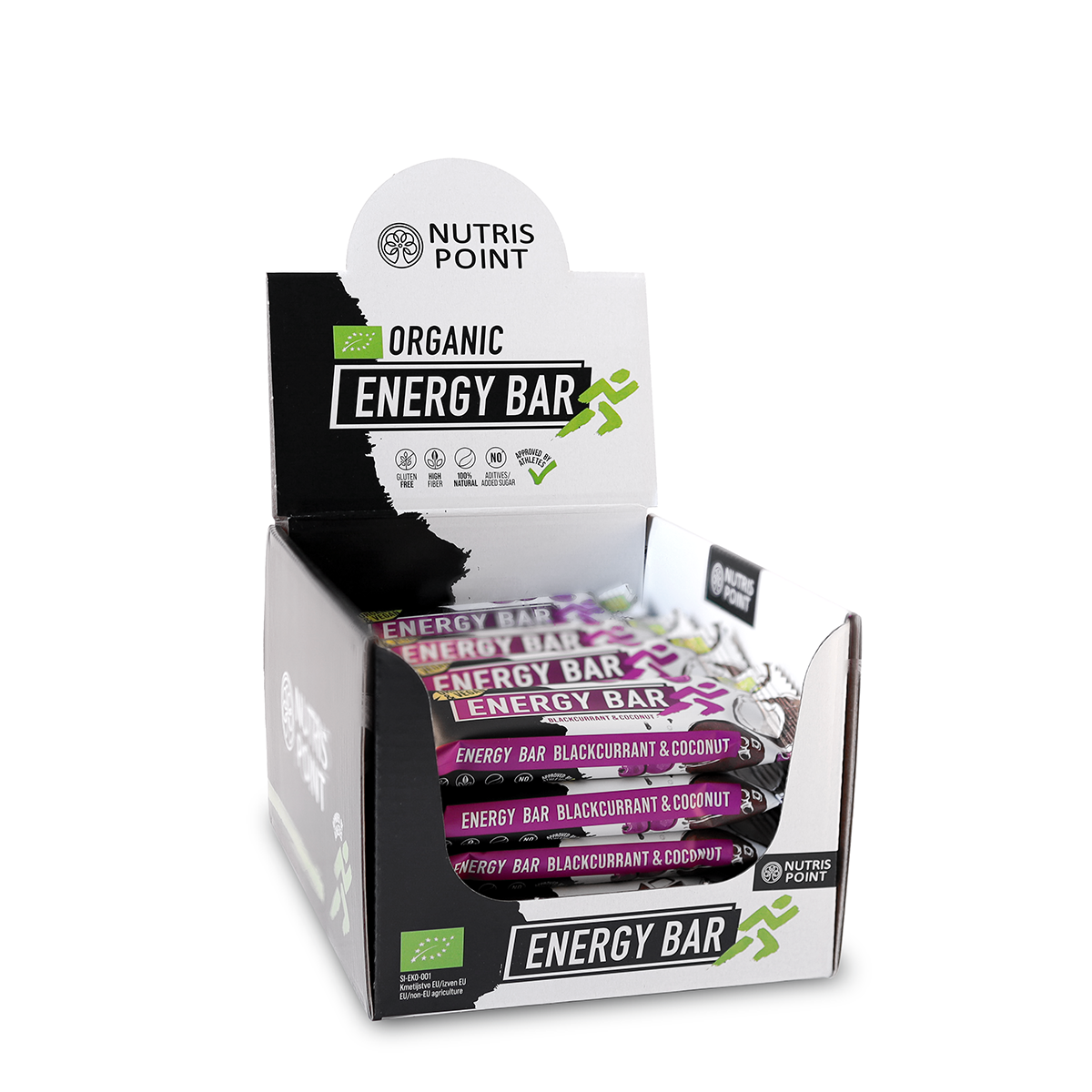 BOX - 20 x Organic Energy Bar MOVE - Blackcurrant & Coconut