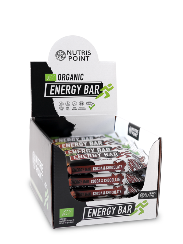 BOX - 20 x Organic Energy Bar MOVE - Cocoa & Chocolate